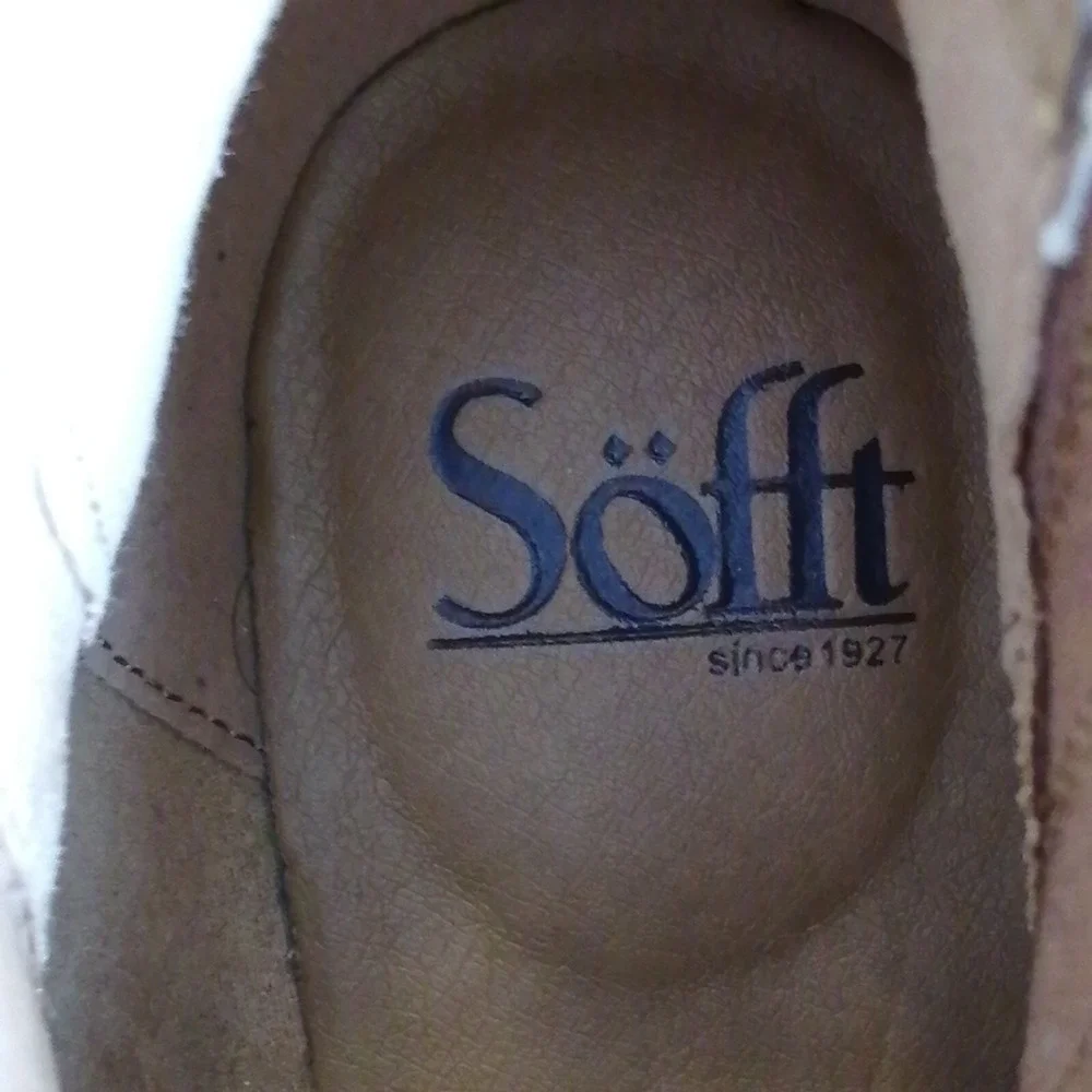Sofft Shoes‎ Womens Ankle Boot Brown Leather Side Zip Elastic Gussets 6